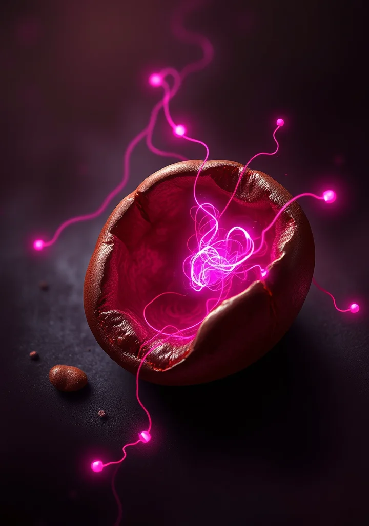 Corazones de café carmesí