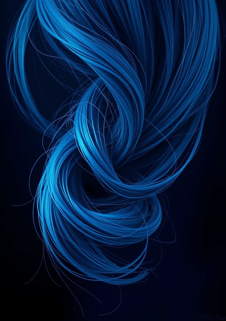 Intercambio de cabello azul