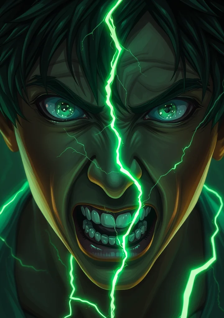 Green Lightning Burns
